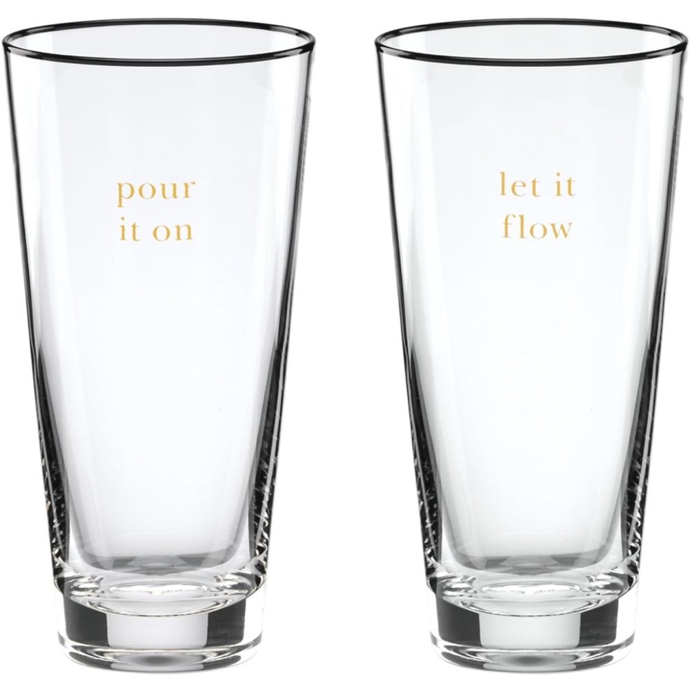 NWT Kate Spade Cheers to Us Set of 2 Glasses